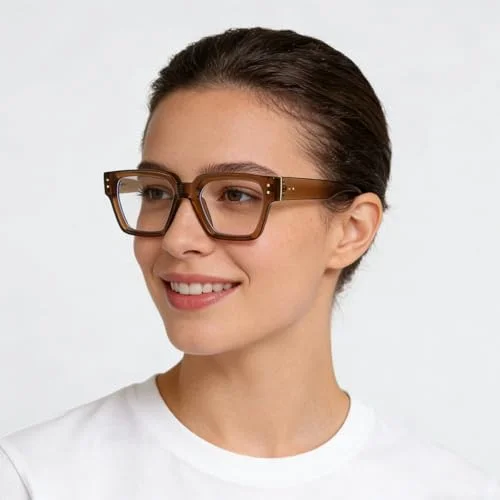 Eyeglasses Frames for Men Brown Frames Square 52 21 138 by Charles Delon 2