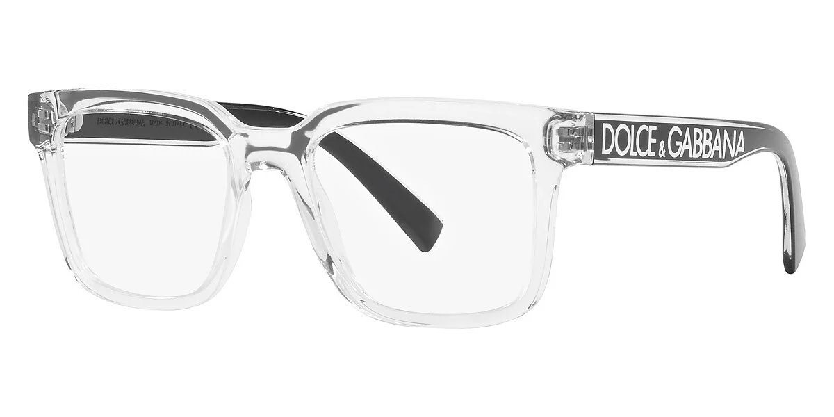 New Dolce & Gabbana Plastic Square Eyeglasses DG5101 3133 Crystal 52mm