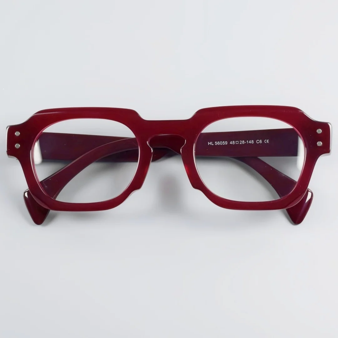 Square Thick Acetate Eyeglasses Frames Fashion Retro Men Women Glasses