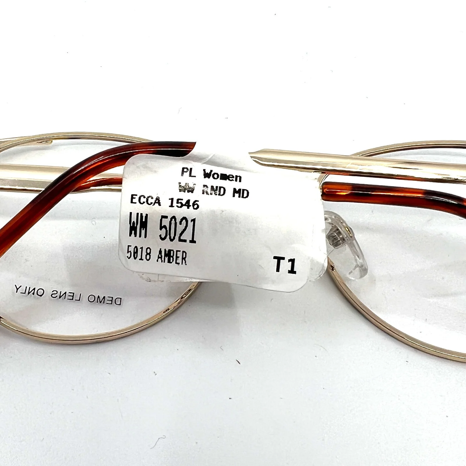 WM 5021 AM Amber Brown Square Full Rim Eyeglasses Frame 50-18-135 2